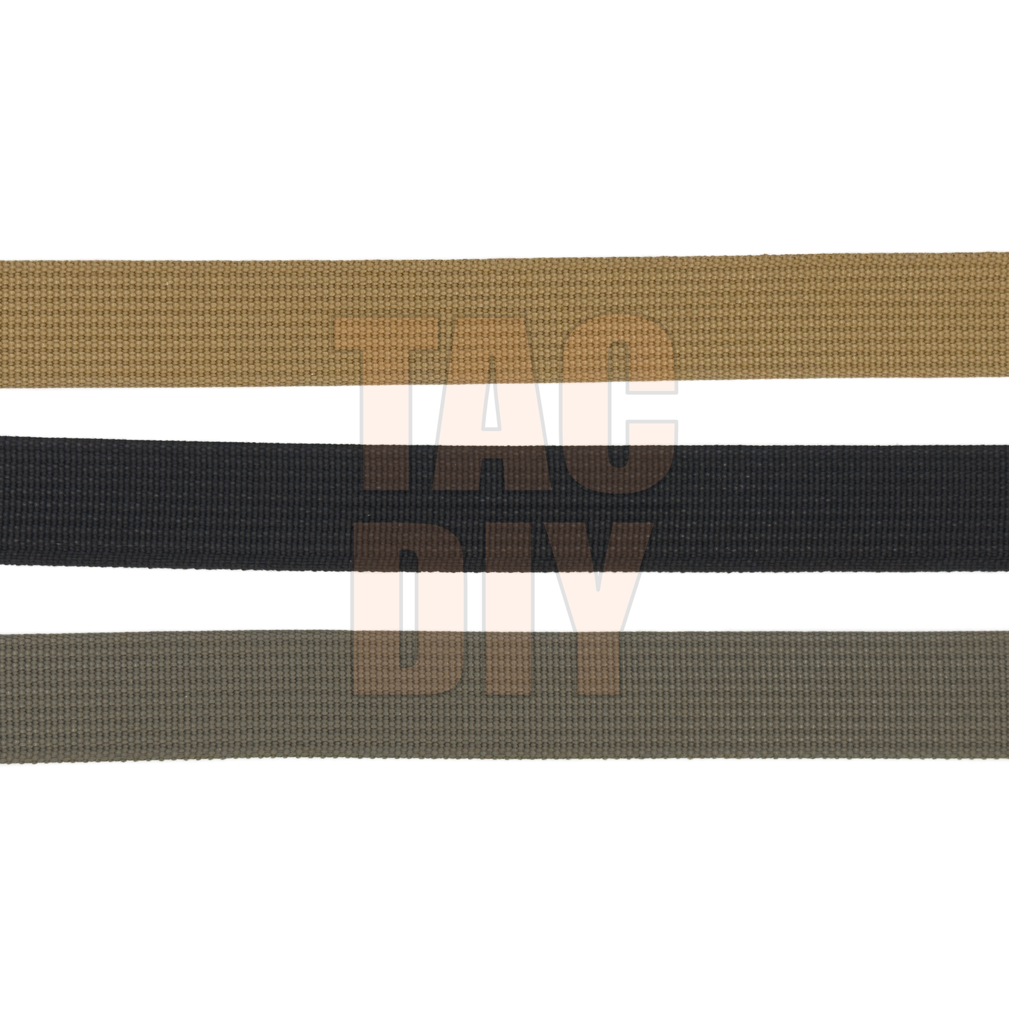 Coyote Brown, Ranger Green, and Black 17337 Nylon Webbing