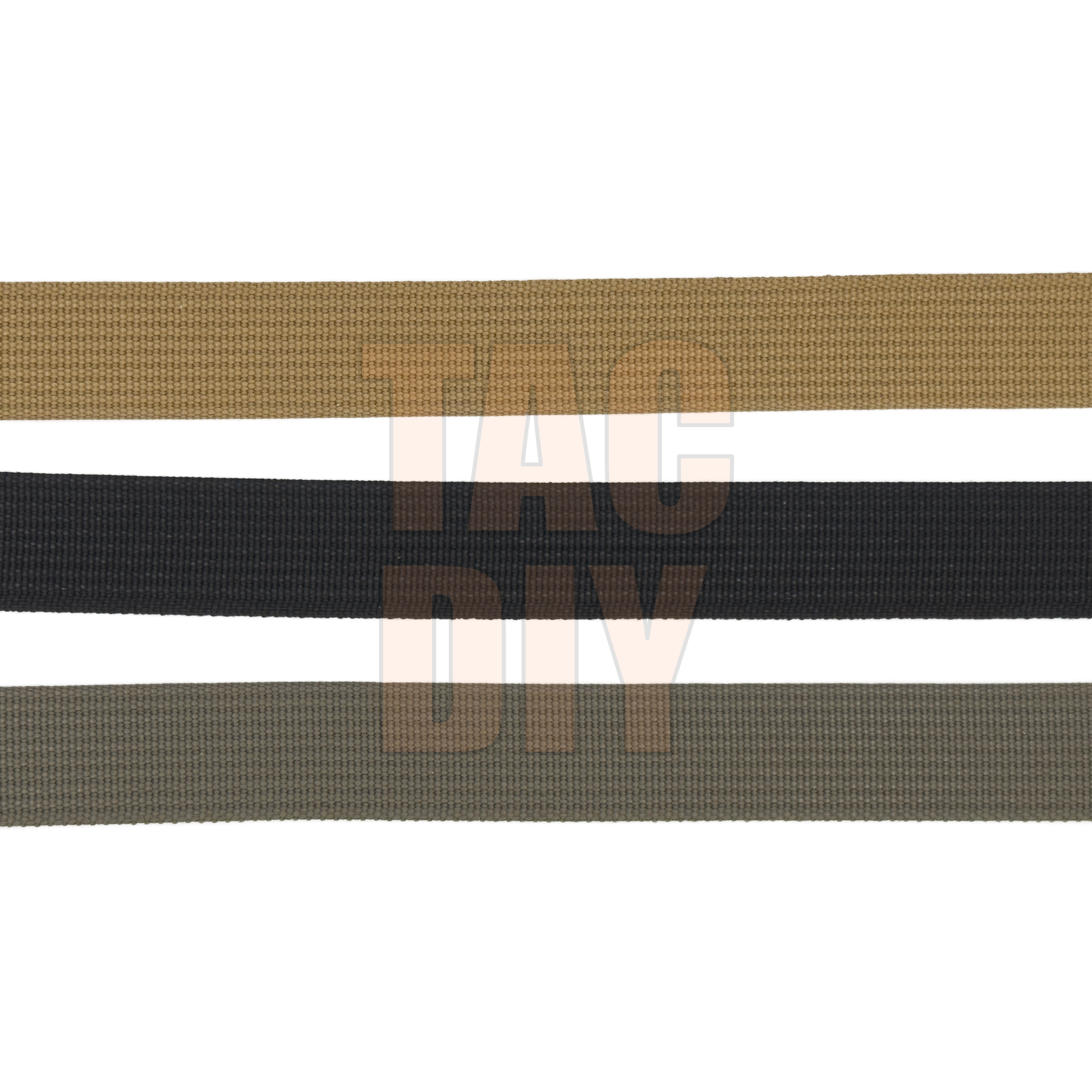 Coyote Brown, Ranger Green, and Black 17337 Nylon Webbing